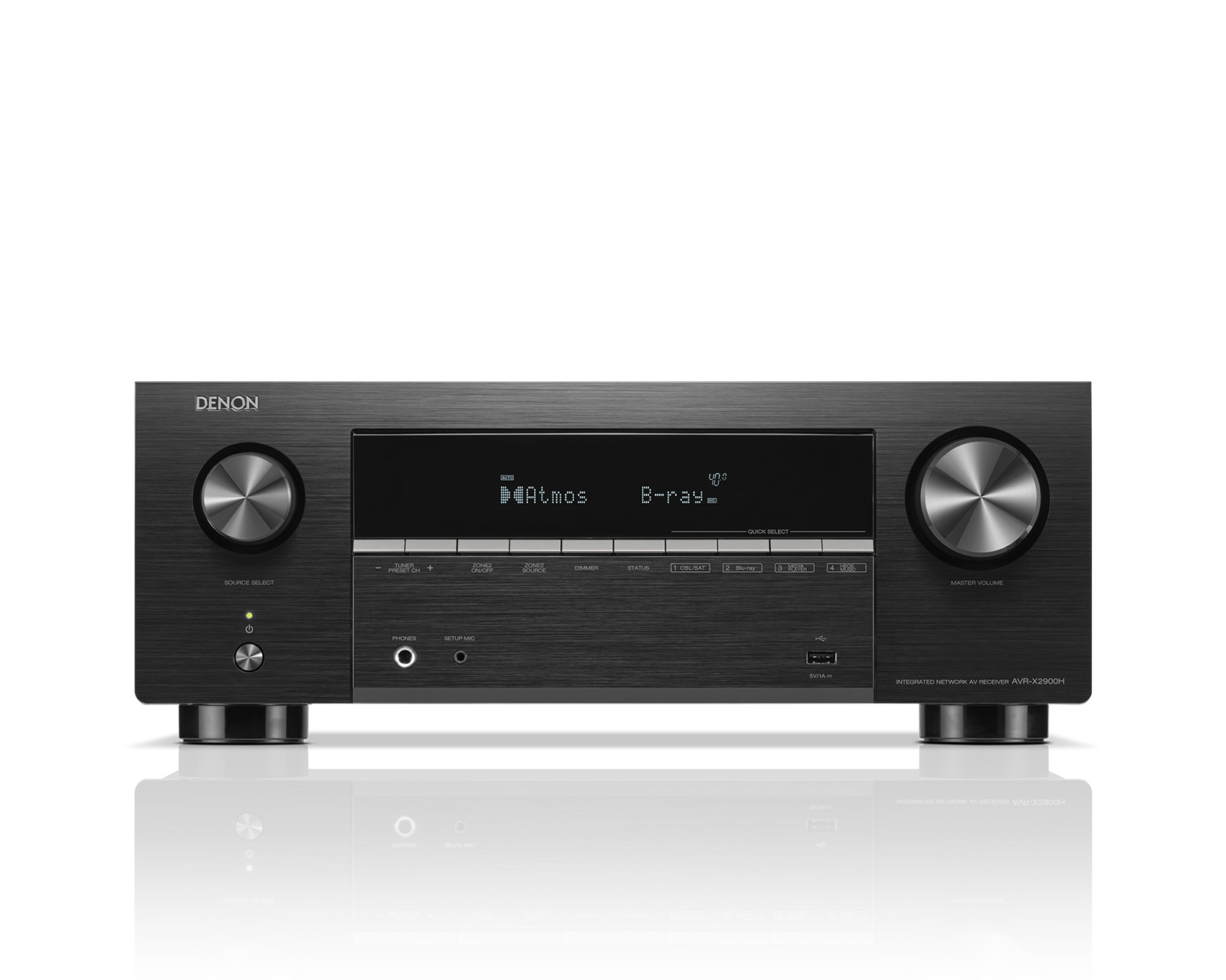 Denon AVR-X2900H 搭载高性能杜比全景声与DTS:X 3D音效,支持 HEOS 驱动的全屋流媒体播放,配备多款进阶房间声场调校方案,并拥有现代化丰富接口,打造灵活多变、身临其境的家庭娱乐体验。