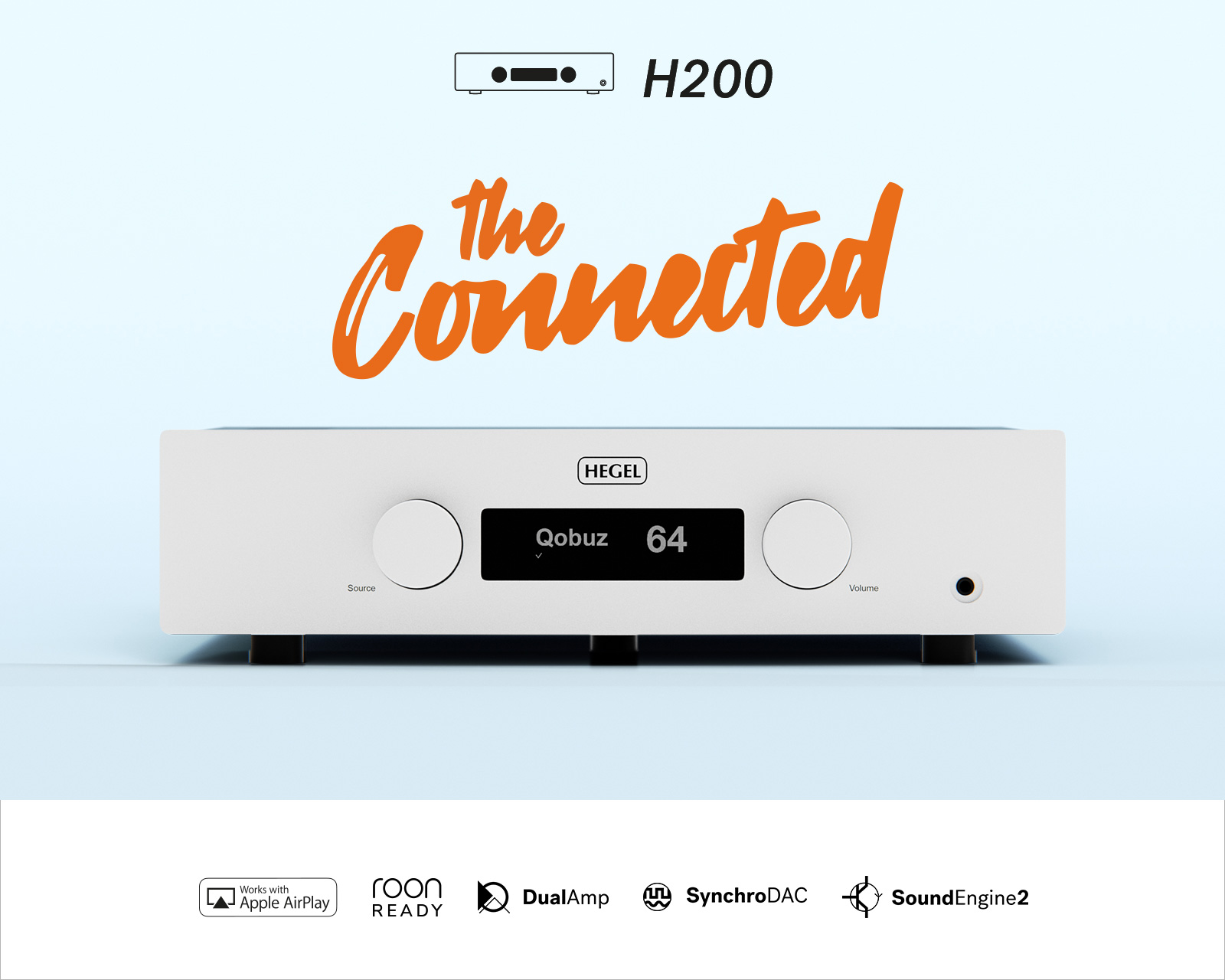 HEGEL H200代表“互联之路”,将流媒体、DAC、唱头放大器以及智能控制功能融入一体 。